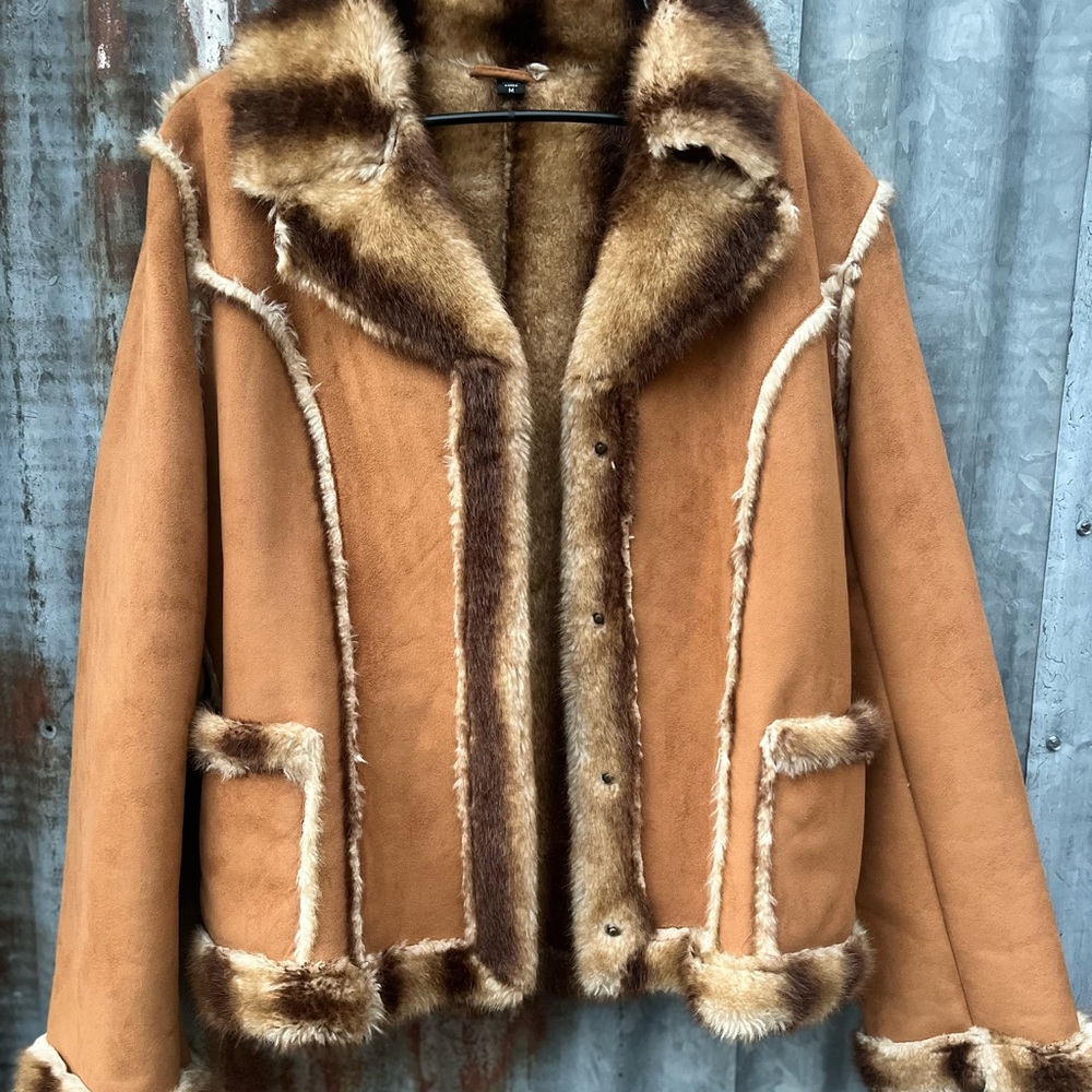 Vintage Faux Fur lined penny lane by Excelled Collection
